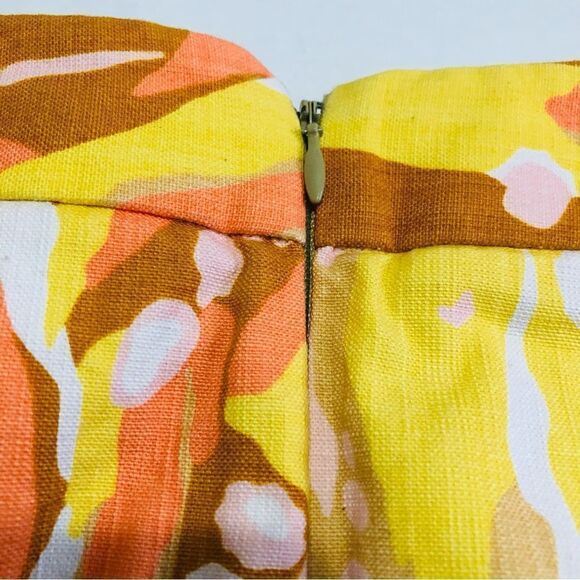 J. Crew Yellow Patterned Skirt (0) - Picture 5 of 5